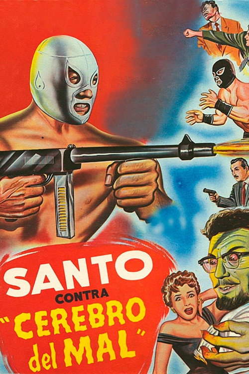 Poster of Santo vs. Evil Brain