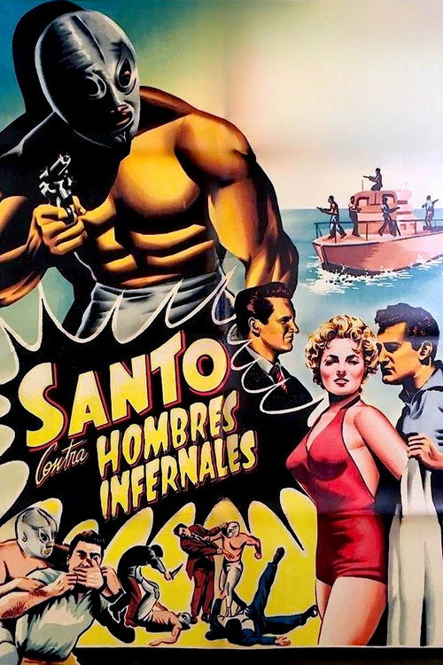 Póster de Santo contra hombres infernales