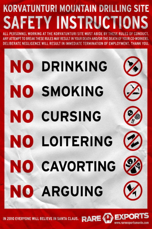 Póster de The Official Rare Exports Inc. Safety Instructions