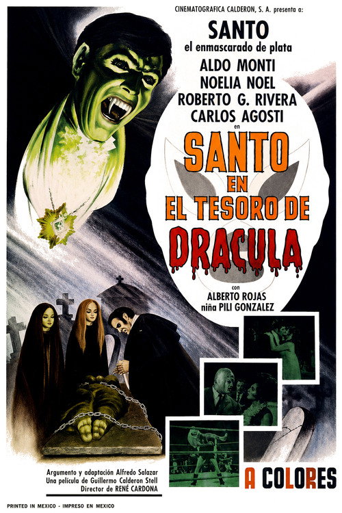 Póster de Santo en El tesoro de Drácula